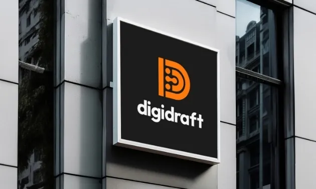 Reklama digidraft wywieszona na budynku