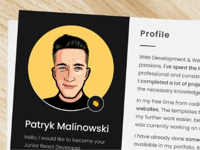 Projekt CV dla Malinowski Designs