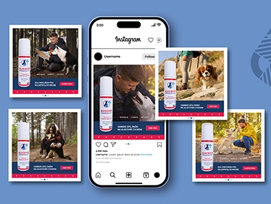 Projekt reklamy meta ADS - Alucover - Weterynaryjny spray na rany